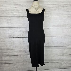 Popular Basics Black Midi Dress